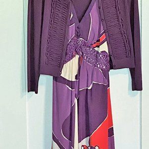 Anthropologie Beth Bowley Halter Dress & Sweater